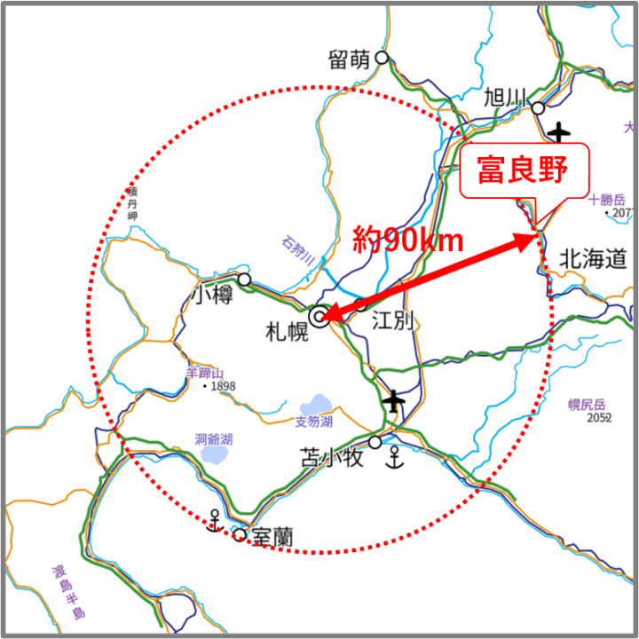 札幌から90km